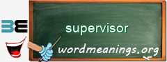 WordMeaning blackboard for supervisor